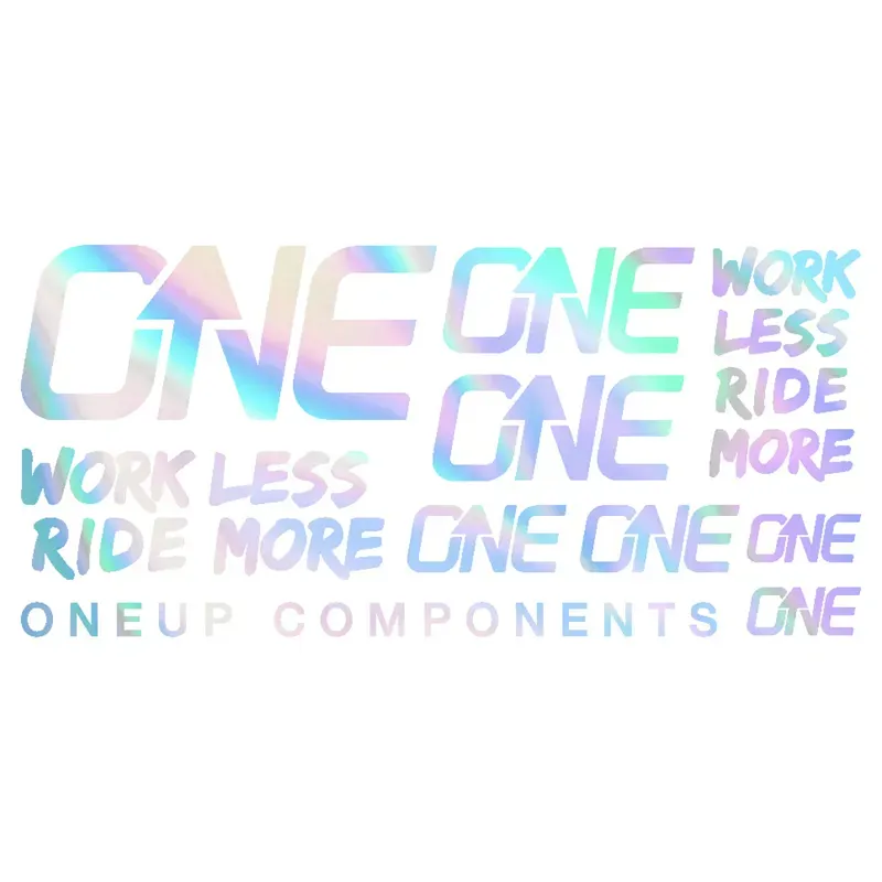 OneUp Components Riser Bar Decal Kit in Oil Slick