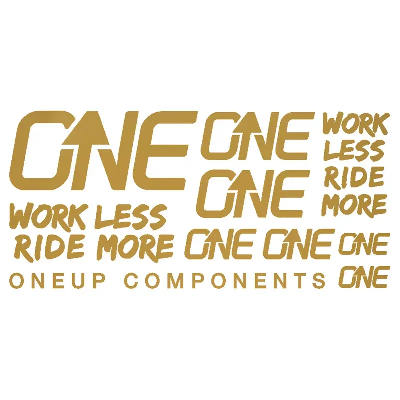 OneUp Components Riser Bar Decal Kit in Gold