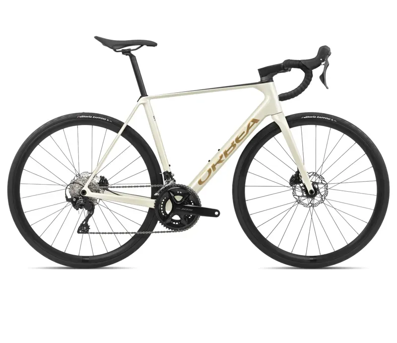Orbea Orca M30 Road Bike In Ivory White-Burgundy/Vulcano