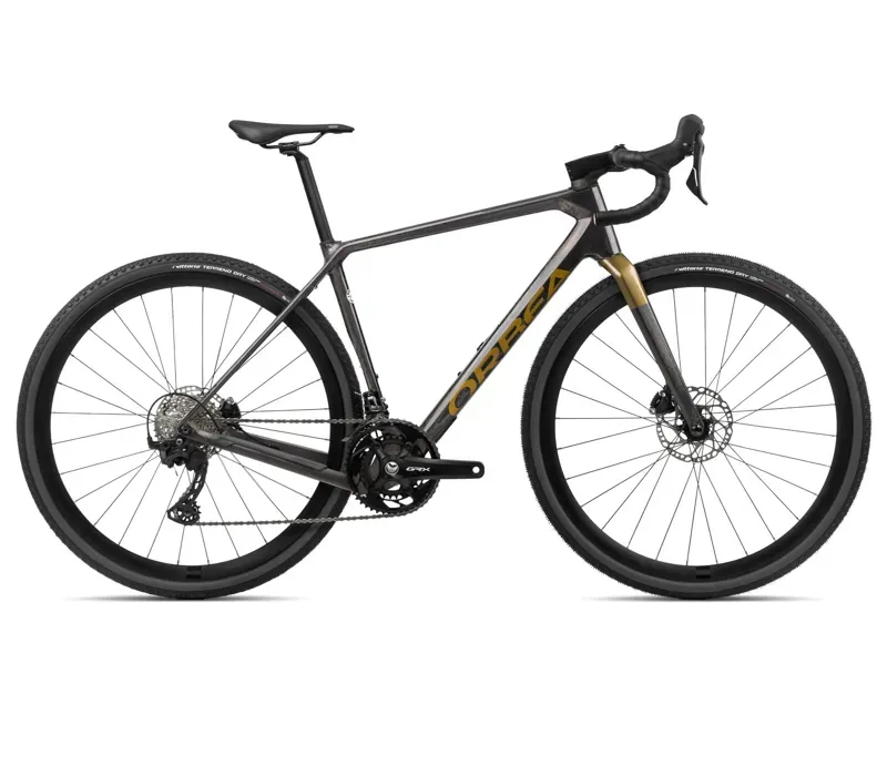 Orbea Terra M30Team Gravel Bike In Cosmic Carbon/Metallic Olive Green