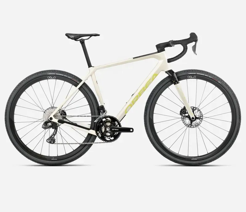 Orbea Terra M20iTeam Road Bike In Ivory White/Spicy Lime Gloss