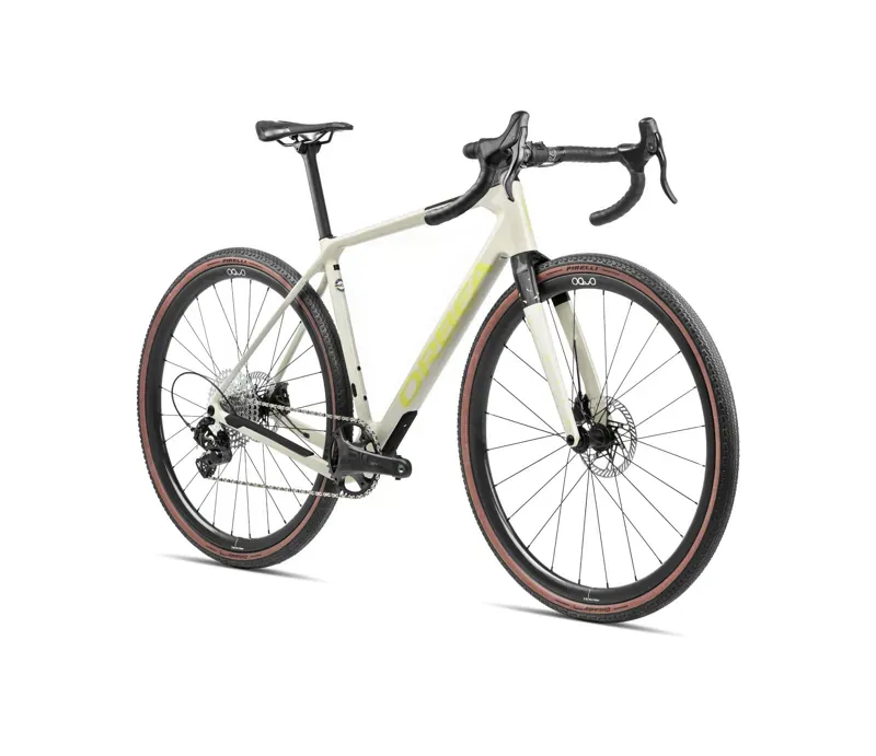 Orbea Terra M41eTeam 1x Gravel Bike In Ivory White/Spicy Lime-1