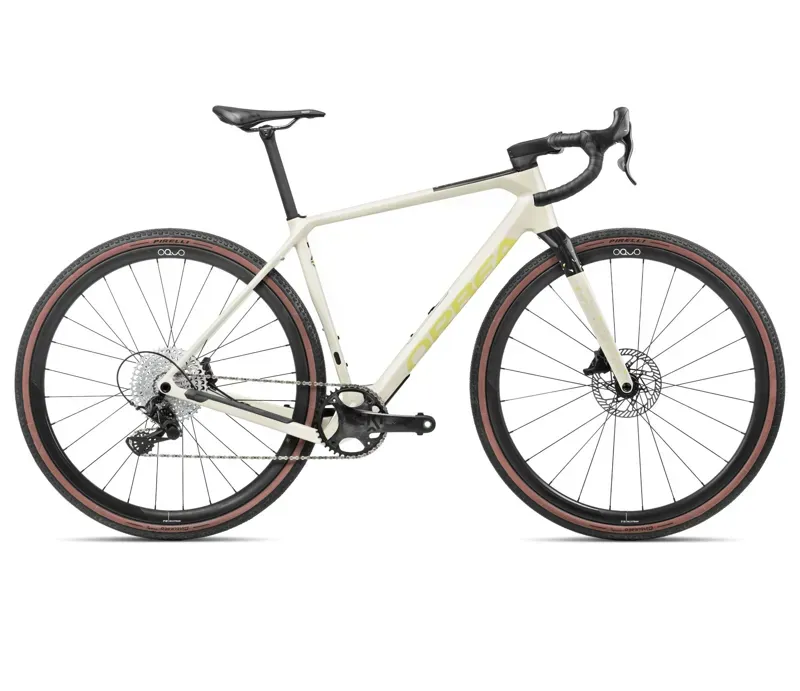 Orbea Terra M22Team 1x Gravel Bike In Ivory White/Spicy Lime