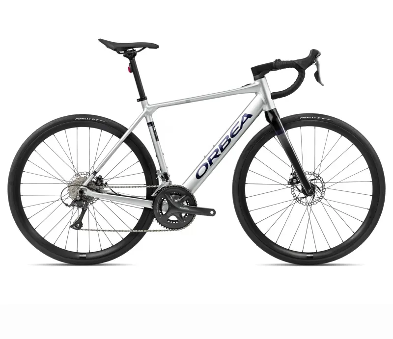 Orbea Gain D50 20mph E-Road Bike In Metallic Silver Matt/Black Gloss