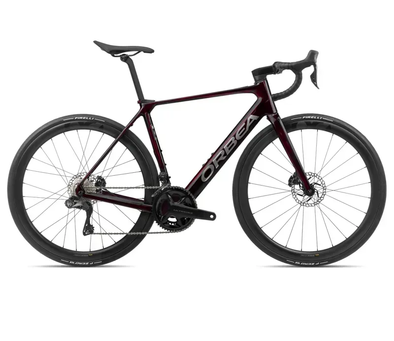 Orbea Gain M20i 20mph E-Road Bike In Wine Red Carbon View/Titanium Gloss