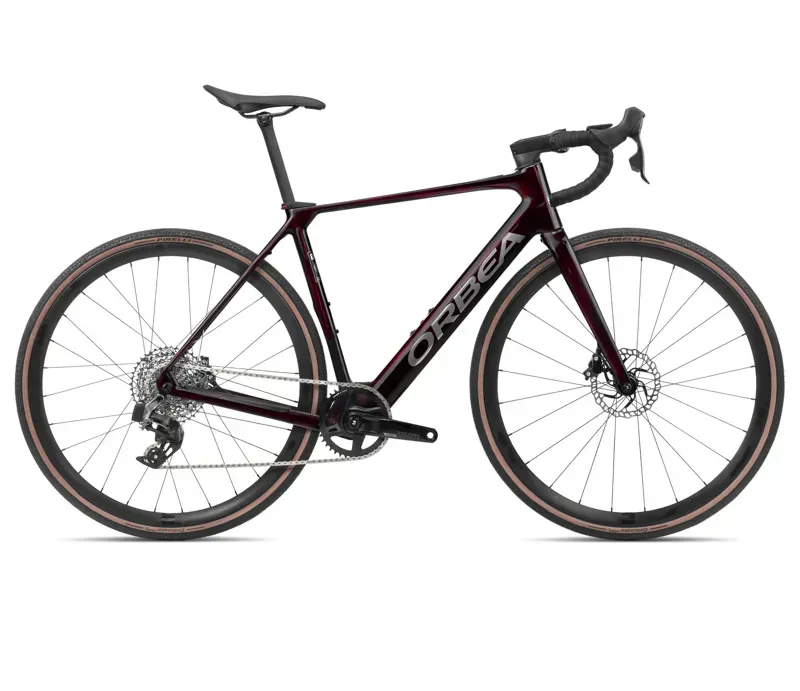 Orbea Gain M31E 1X 20mph E-Road Bike In Wine Red Carbon View/Titanium Gloss
