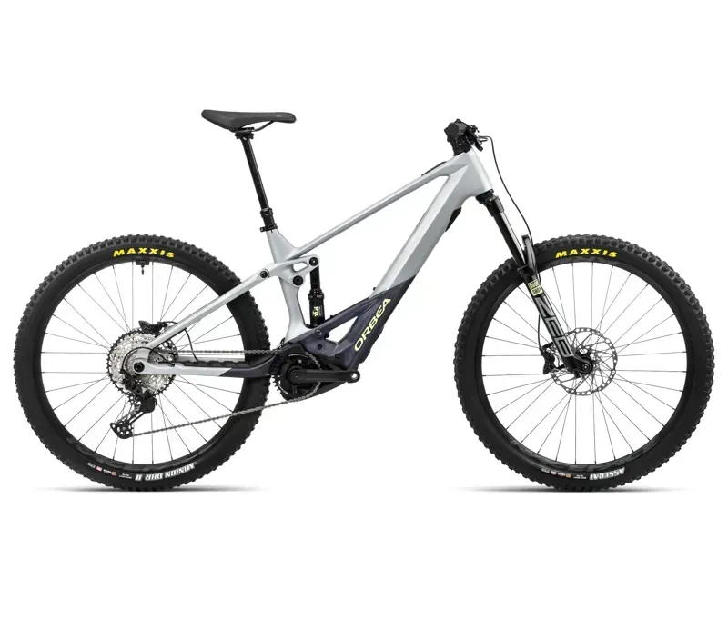 Orbea Wild M20 20mph E-Mountain Bike In Halo Silver/Tanzanite Carbon View Matt