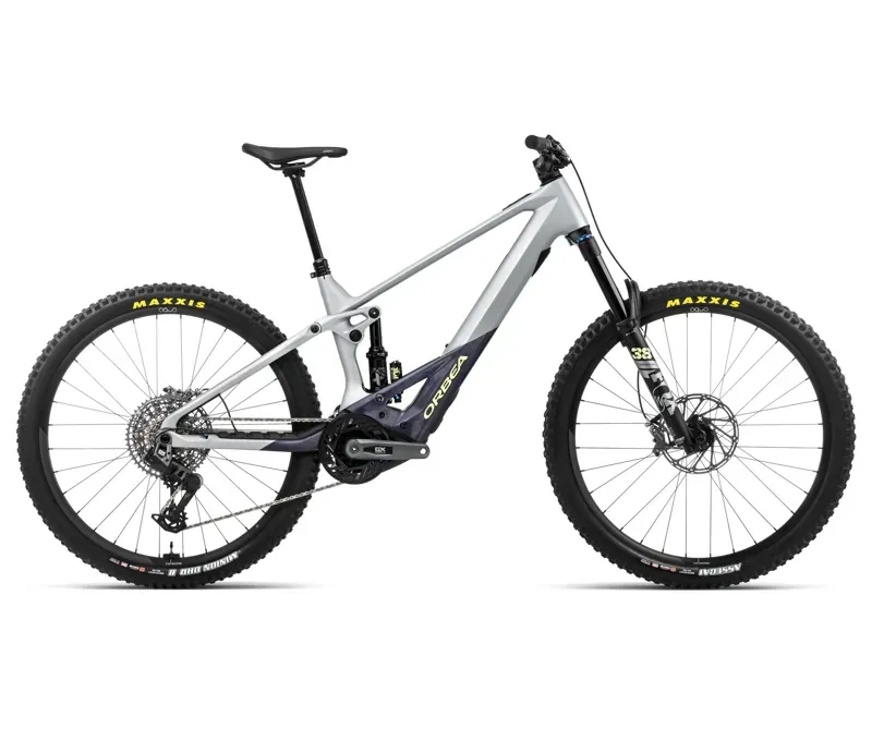 Orbea Wild M11 AXS 20mph E-Mountain Bike In Halo Silver/Tanzanite Carbon View Matt