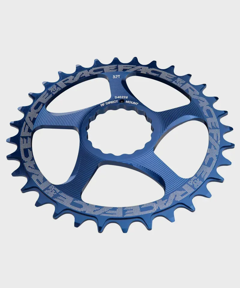 RaceFace Narrow Wide Chainring: Direct Mount CINCH 32t Blue