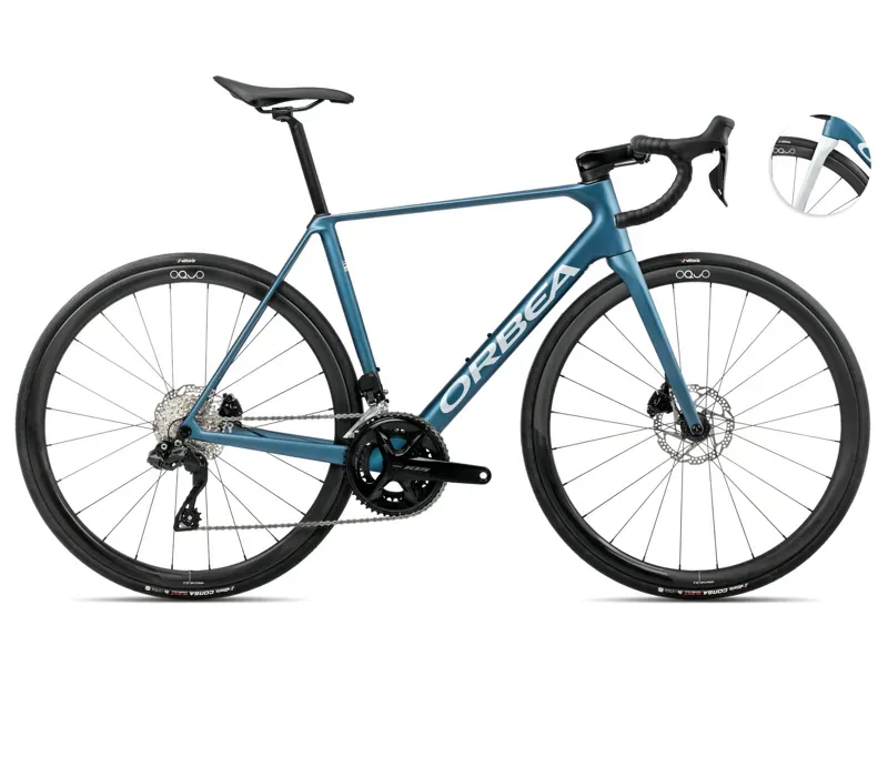 Orbea Orca M35i Road Bike In Slate Blue/Halo Silver Matt