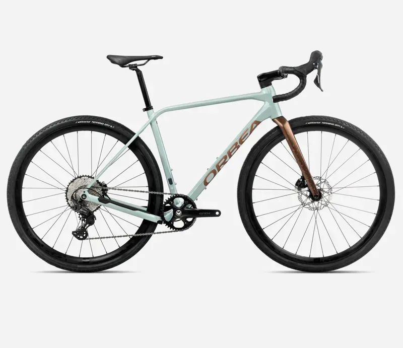 Orbea Terra H30 1x Gravel Bike In Blue Stone Gloss/Copper Matt