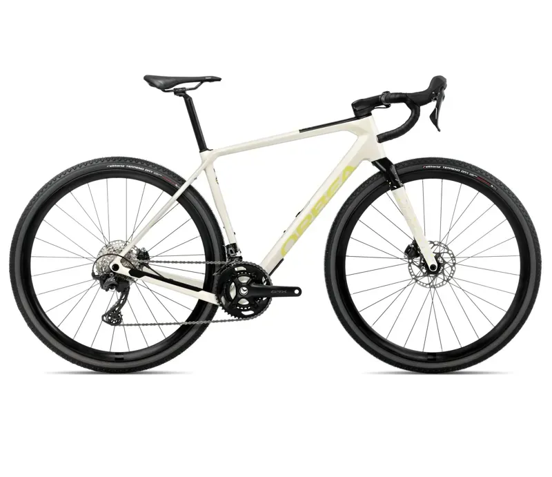 Orbea Terra M30Team Gravel Bike In Ivory White/Spicy Lime Gloss