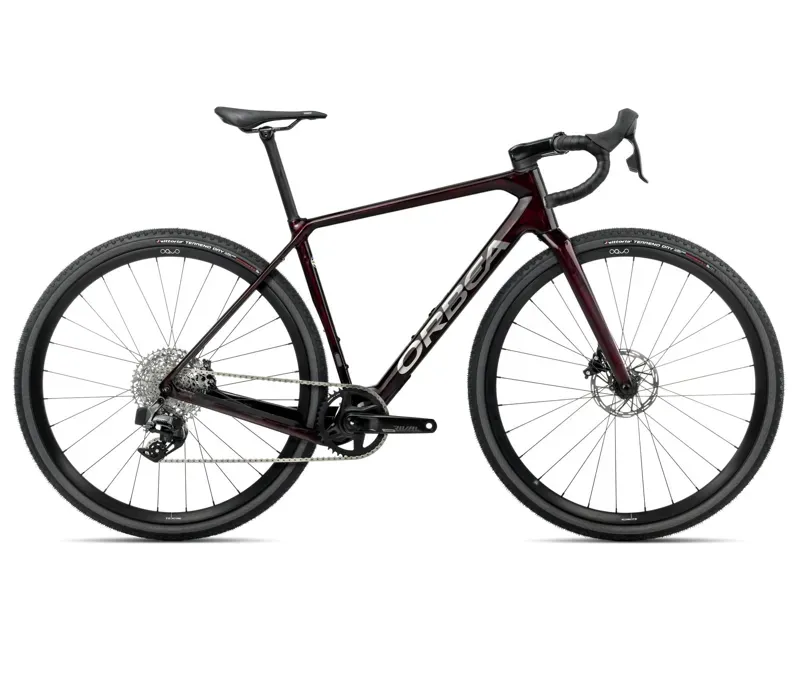 Orbea Terra M31eTeam 1X Gravel Bike In Wine Red Carbon View Gloss