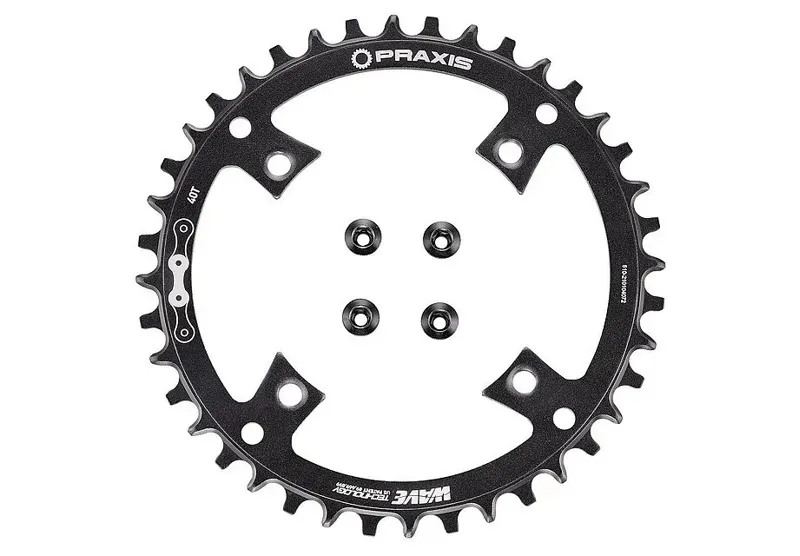 CHR TURBO 40T 10/11-SPD 104BCD 1X RING ALLOY W/ CHAINRING BOLTS PRAXIS 40T