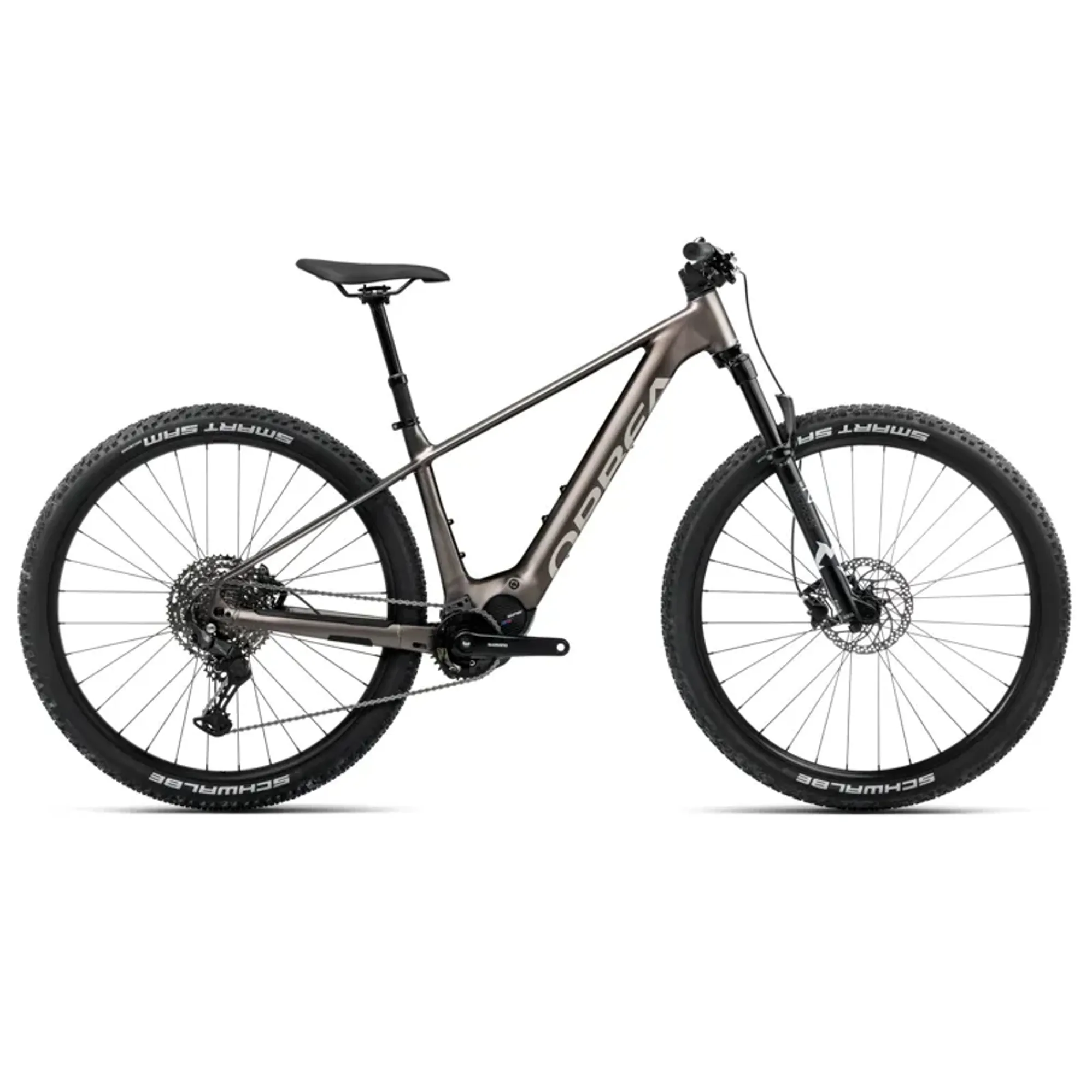 ORBEA URRUN 20 20MPH E-MOUNTAIN BIKE IN MAGNETIC BRONZE MATT/SILVER GLOSS