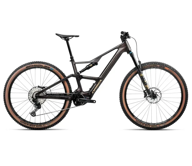 Orbea Rise SL M20 20mph E-Mountain Bike In Cosmic Carbon View/Golden Sand Gloss