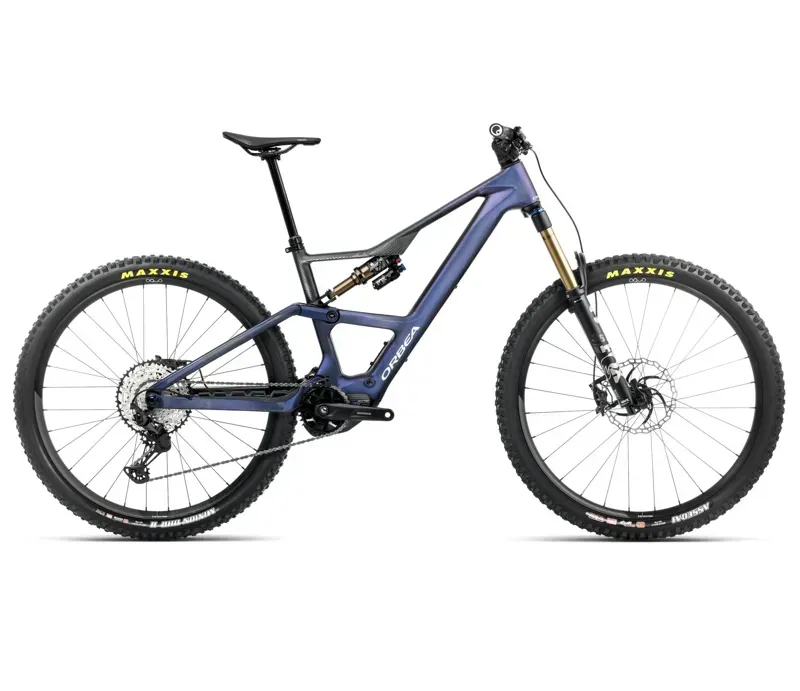 Orbea Rise LT M10 420W 20mph E-Mountain Bike In Tanzanite Carbon View/Carbon Raw Matt