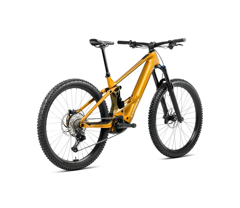 Orbea Wild H10 E-Mountain Bike In Bumblebee Yellow Metallic Olive Green Gloss-2