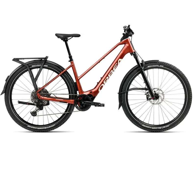 Orbea Kemen Adv 10 MID 28mph E-Hybrid Bike In Mars Red/Ivory White Gloss