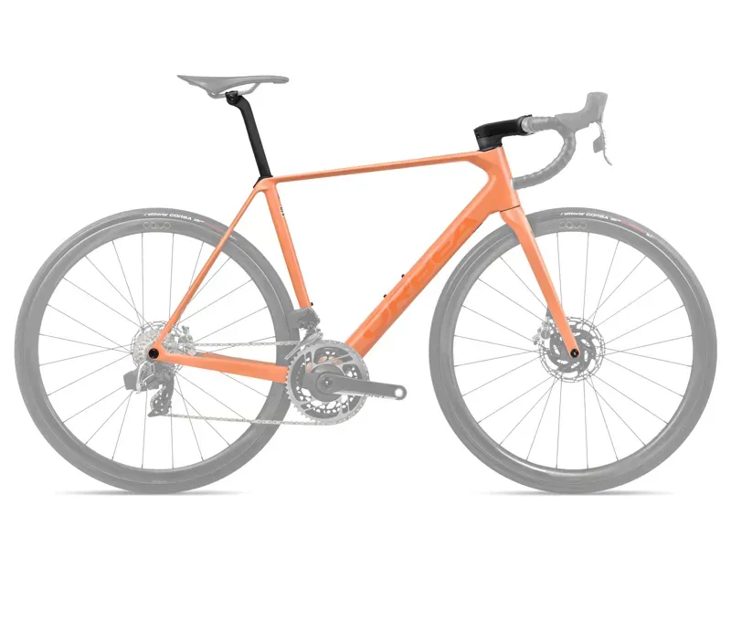 Orbea Orca Omx Road Bike Frame In Orange Cloud Matt/Stone Blue Matt-Gloss