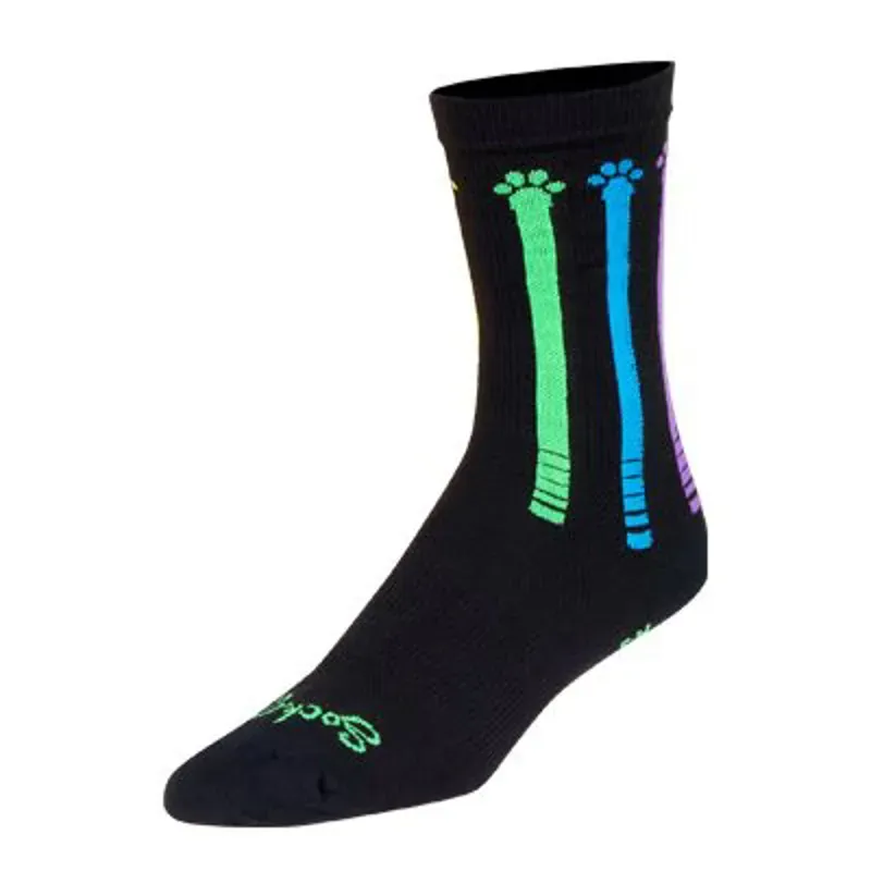 Sockguy Pawsitive 6in Crew Socks in Black-2