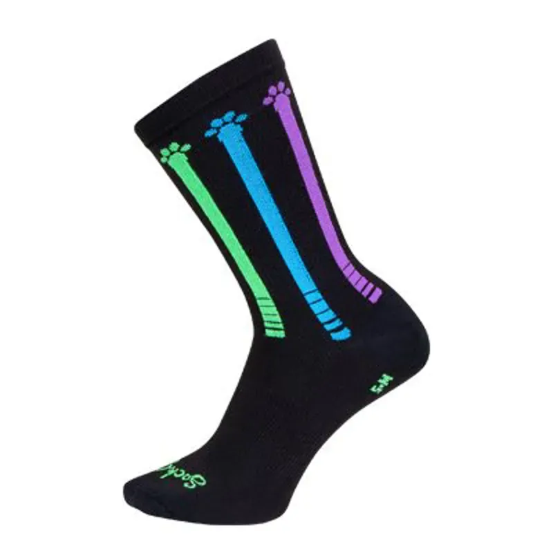 Sockguy Pawsitive 6in Crew Socks in Black-3