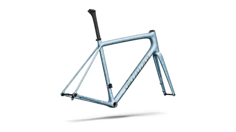 Specialized Aethos 2 Frameset FACT 10r Carbon Frame in Silver Dust/Glacial Blurred Impasto/Charcoal-2