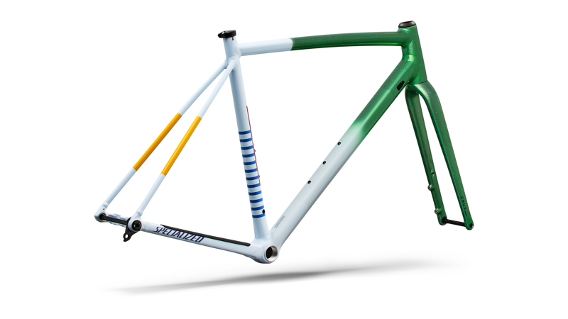 Specialized Crux DSW Frameset in Oasis Tint Silver Morning Mist/Purple Haze-2