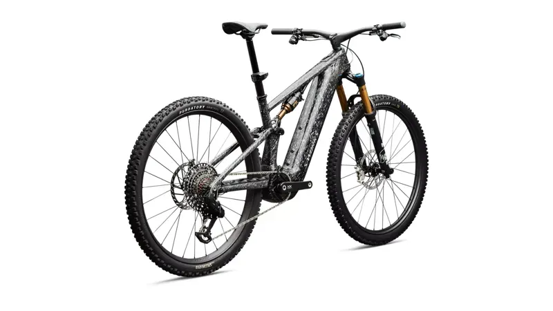 Specialized S-Works Turbo Levo R eMountain Bike in Gloss Silver Speckle Over Carbon-2