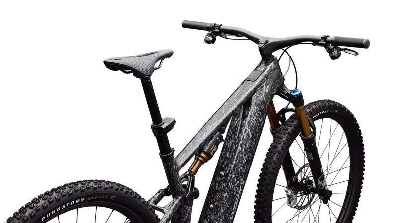 Specialized S-Works Turbo Levo R eMountain Bike in Gloss Silver Speckle Over Carbon-3