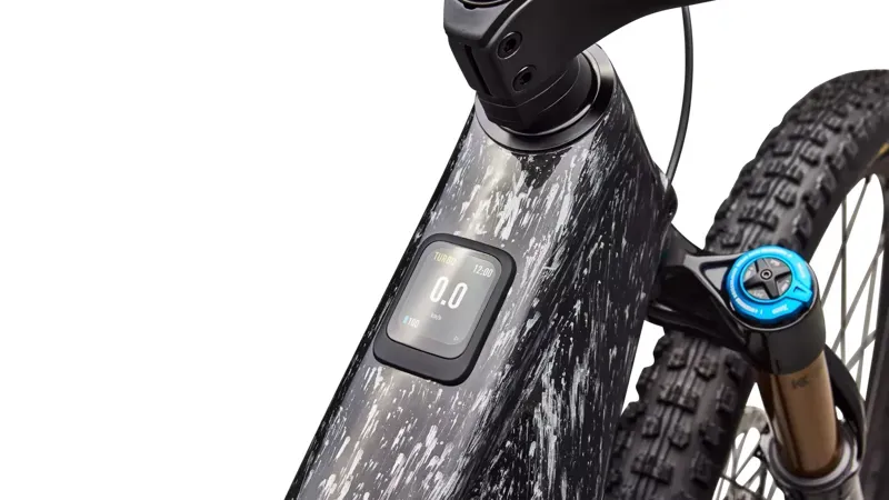 Specialized S-Works Turbo Levo R eMountain Bike in Gloss Silver Speckle Over Carbon-8