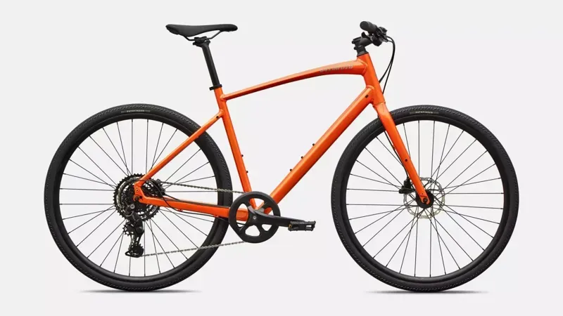 Specialized Sirrus X 2.0 Fitness Bike in Tangerine/Shadow Silver Frost