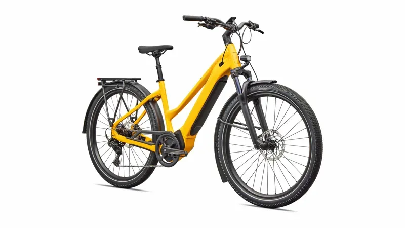 Specialized Turbo Vado 4.0 Step-Through E-Hybrid Bike in Gloss California Sunshine-1