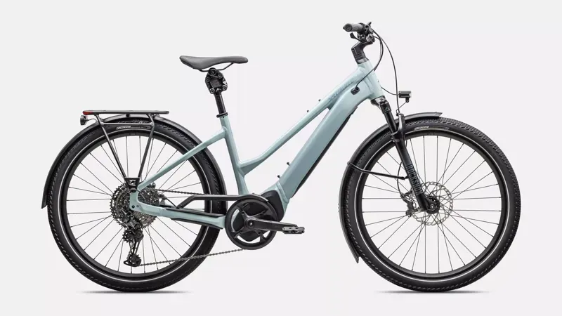Specialized Turbo Vado 5.0 Step-Through Electric Bike in Seafoam/Lapis/Glacial