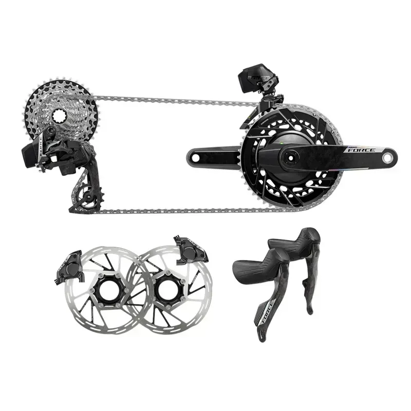 SRAM Force AXS 2X E1 Electronic HRD Groupset in Black