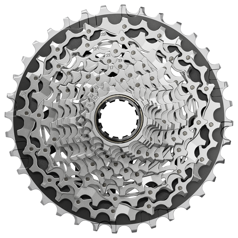 SRAM Force XG-1270 Cassette - 12-Speed 10-36t Silver For XDR Driver Body E1 Silver/Black-2