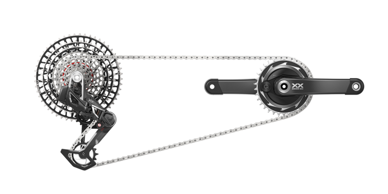 SRAM XX SL T-Type Eagle AXS 170mm Transmission Groupset in Black