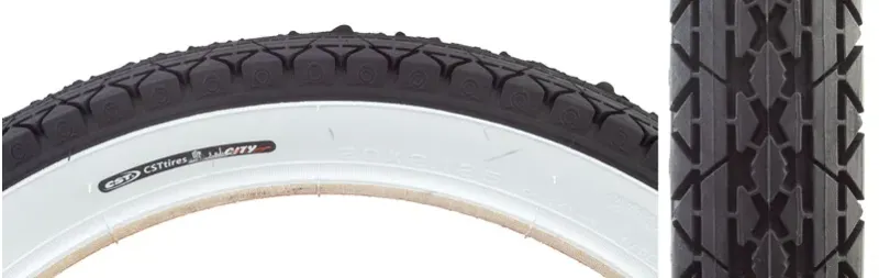 Sunlite CST241 20x2.125-inch Cruiser Tire in Black/White