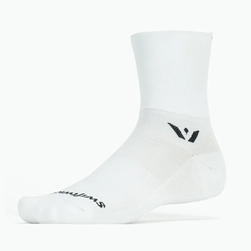 Swiftwick 4 Inch Aspire Four Socks in White