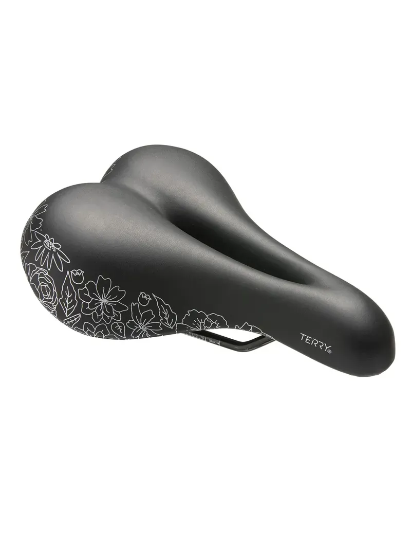 Terry Women's Cite X Gel Steel Flower Gel Saddle in Black/Flower