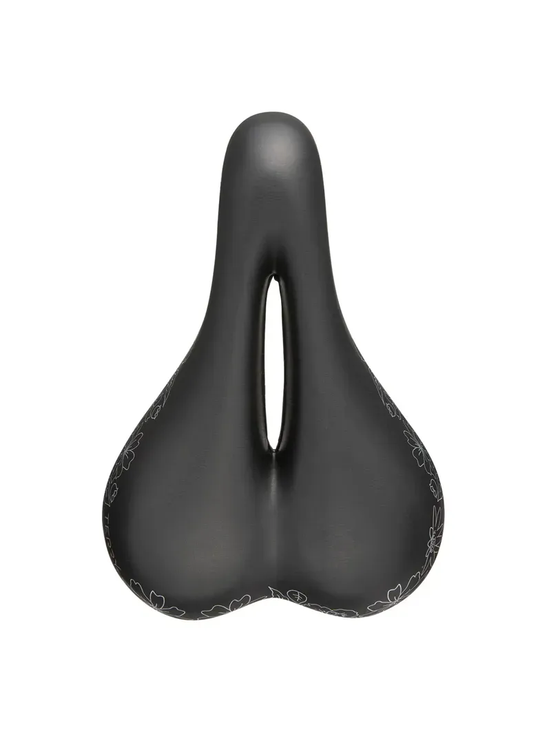 Terry Women's Cite X Gel Steel Flower Gel Saddle in Black/Flower-1