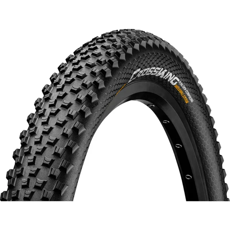 Continental Cross King Tire - 26 X 2.20 Tubeless Folding Black PureGrip ShieldWall System E25 Black 26 x 2.20