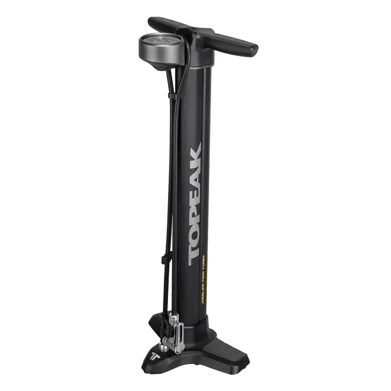 Topeak Joeblow Twin Turbo Floor Pump With Gage Silver