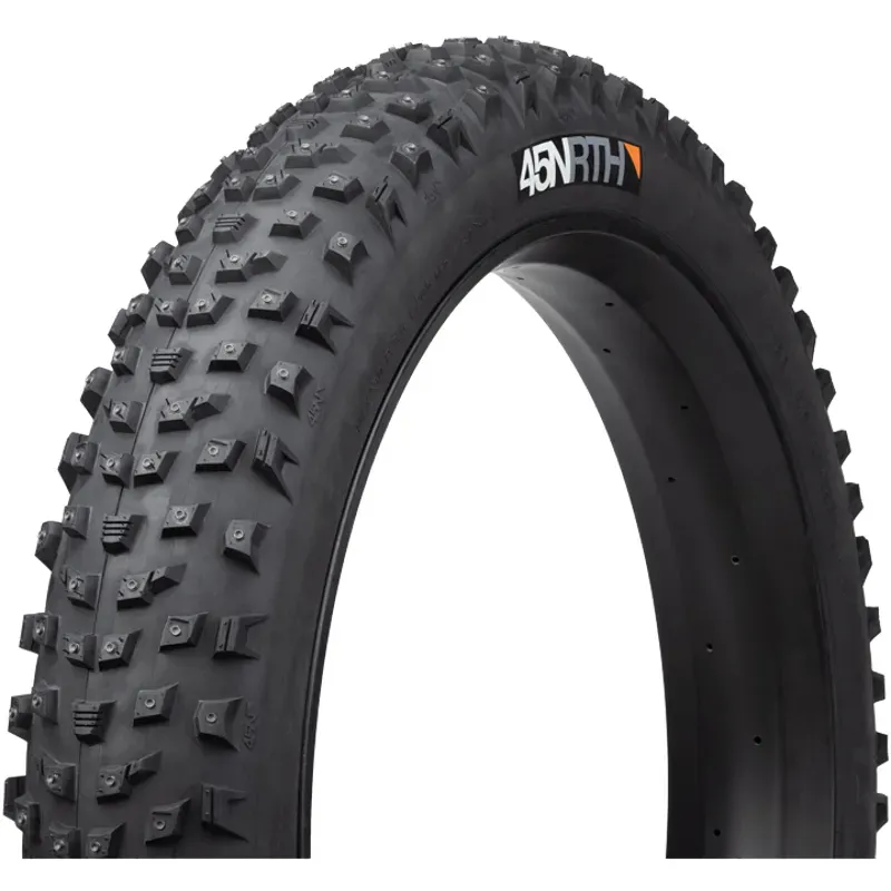 45NRTH Wrathlorde Tire 27.5 X 4 Tubeless Folding Black 120 TPI 300 XL Concave Carbide Studs In Black -2