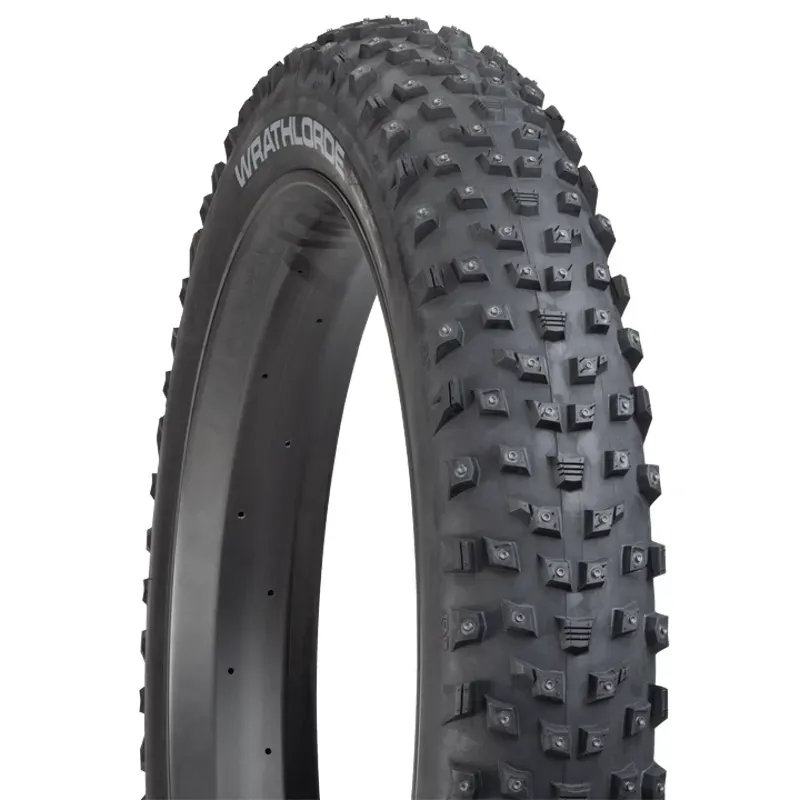 45NRTH Wrathlorde Tire 27.5 X 4 Tubeless Folding Black 120 TPI 300 XL Concave Carbide Studs In Black -4