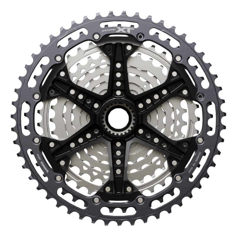 Shimano CS-M8200-12 Deore 12-speed XT Cassette in Black/Silver-1