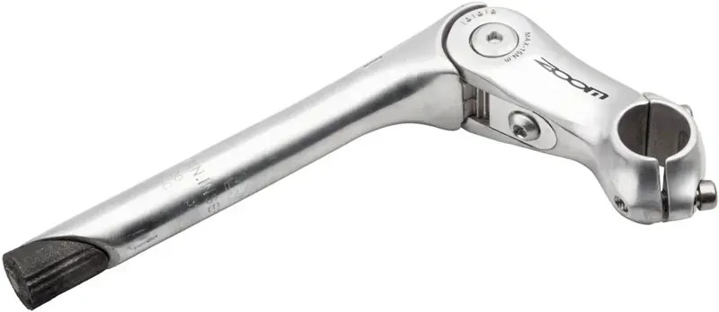 Zoom Quick Comfort 90/25.4mm Cl. 80-150-deg Adj. Quill Stem in Silver